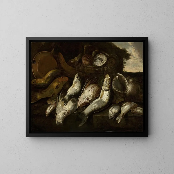 Pesce - Abraham van Beijeren — quadro incorniciato alla parete