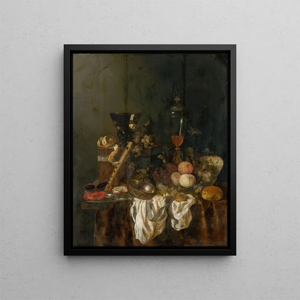 Natura morta sontuosa - Abraham van Beyeren — quadro incorniciato alla parete