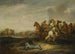Una battaglia di cavalleria - Abraham van der Hoef — vista dell’opera