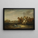 Una battaglia di cavalleria - Abraham van der Hoef — quadro incorniciato alla parete