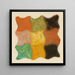 Astrazione in arancione, giallo e verde - Augusto Giacometti — quadro incorniciato alla parete