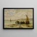 Il ritorno dei pescatori - Achille Dovera — quadro incorniciato alla parete