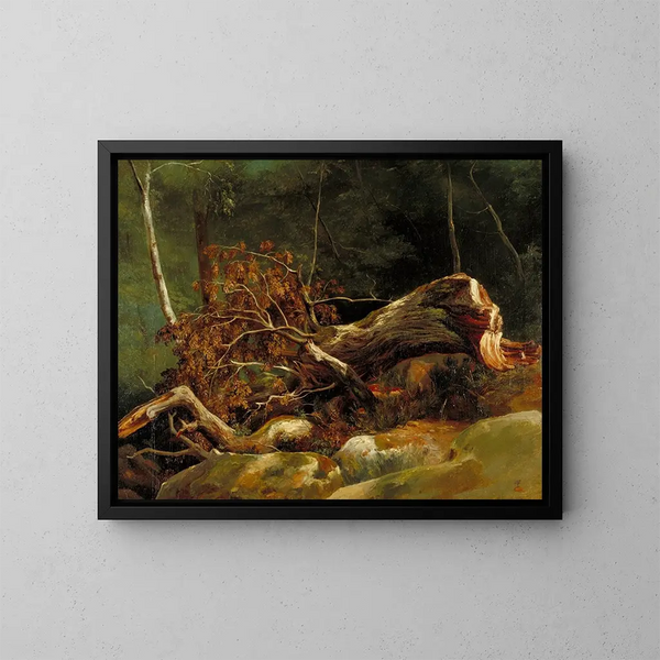 La branche tombée Fontainebleau - Achille Etna Michallon — quadro incorniciato alla parete