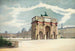 La corte del Louvre con l'arco di trionfo del Carrousel - Achille La Niece — vista dell’opera