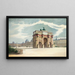La corte del Louvre con l'arco di trionfo del Carrousel - Achille La Niece — quadro incorniciato alla parete