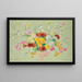 Dahlias e girasoli pompon - Achille Laugé — quadro incorniciato alla parete