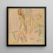 Atto femminile in piedi su tappeto - Ernst Ludwig Kirchner — quadro incorniciato alla parete