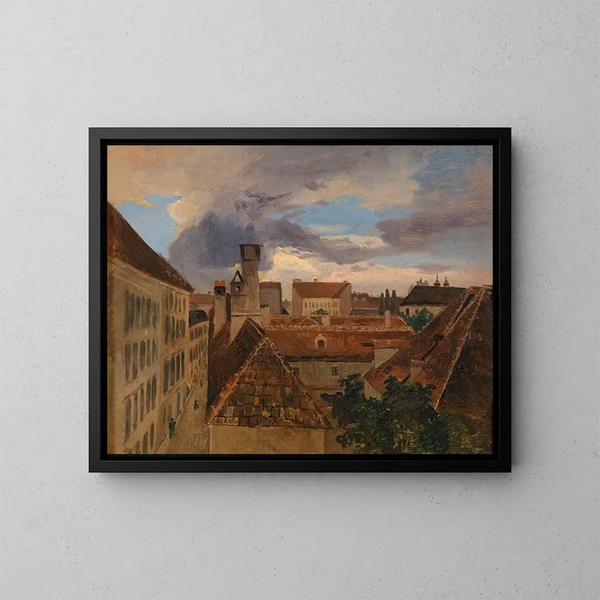 Vista nella Beatrixgasse a Vienna - Adalbert Stifter — quadro incorniciato alla parete