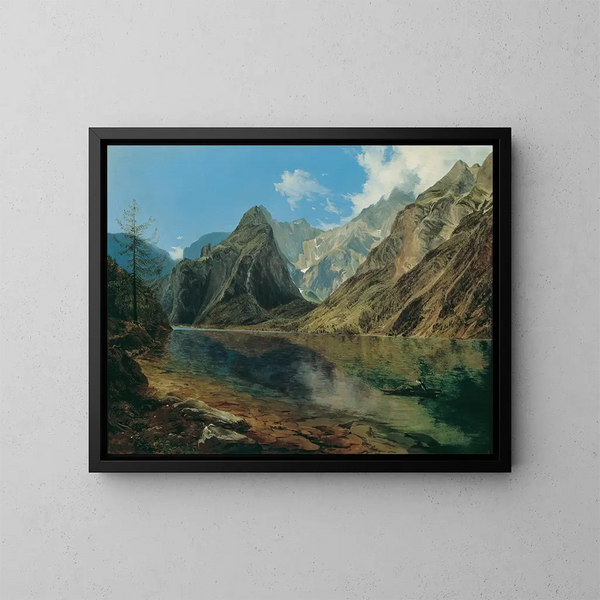 Il lago Königsee con il Watzmann - Adalbert Stifter — quadro incorniciato alla parete