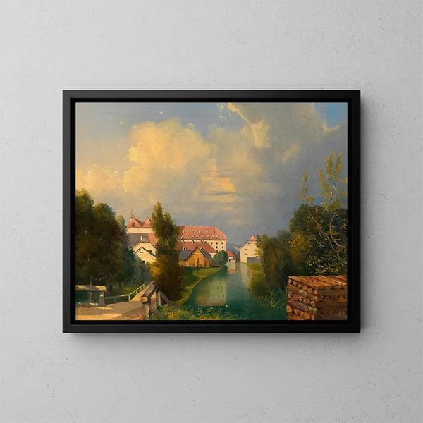 Giardino dell'impianto a Schwadorf - Adalbert Stifter — quadro incorniciato alla parete
