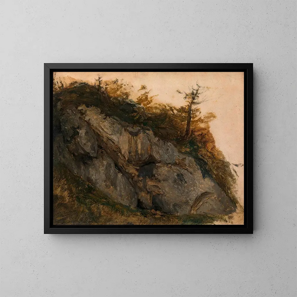 Studio di roccia nella valle di Höllen - Adalbert Stifter — quadro incorniciato alla parete