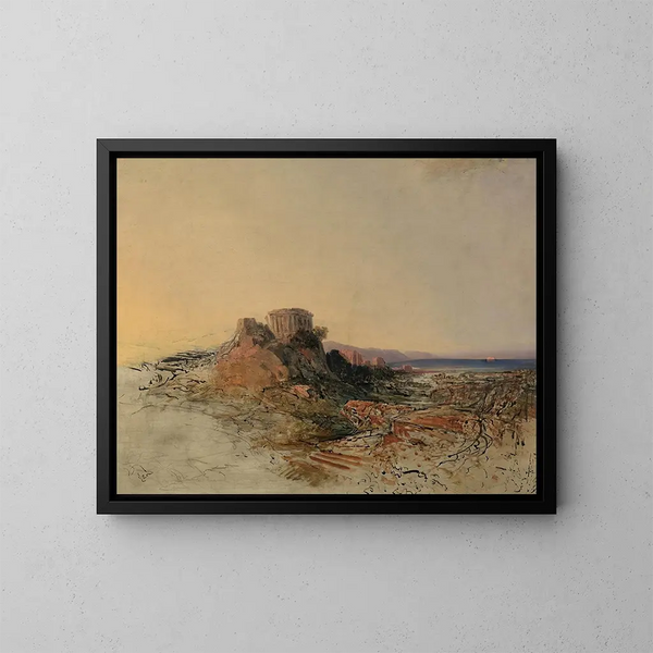 Rovine di templi greci - Adalbert Stifter — quadro incorniciato alla parete