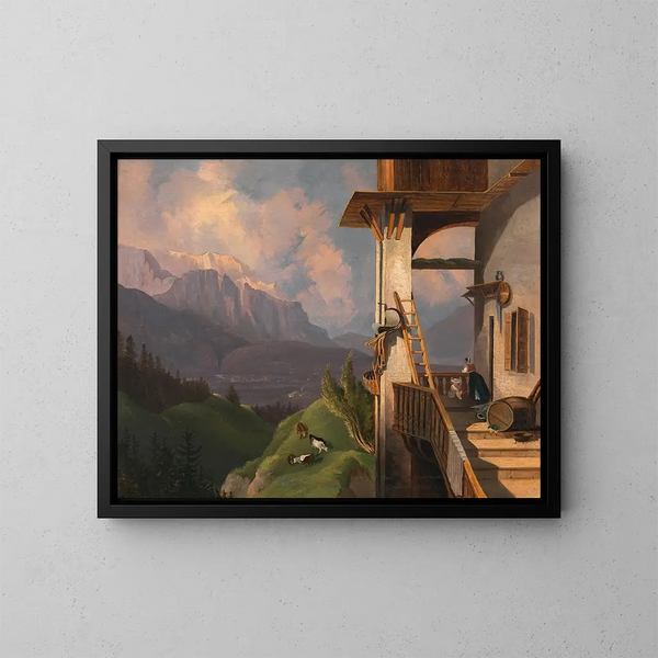 Innsbruck e la Nordkette - Adalbert Stifter — quadro incorniciato alla parete