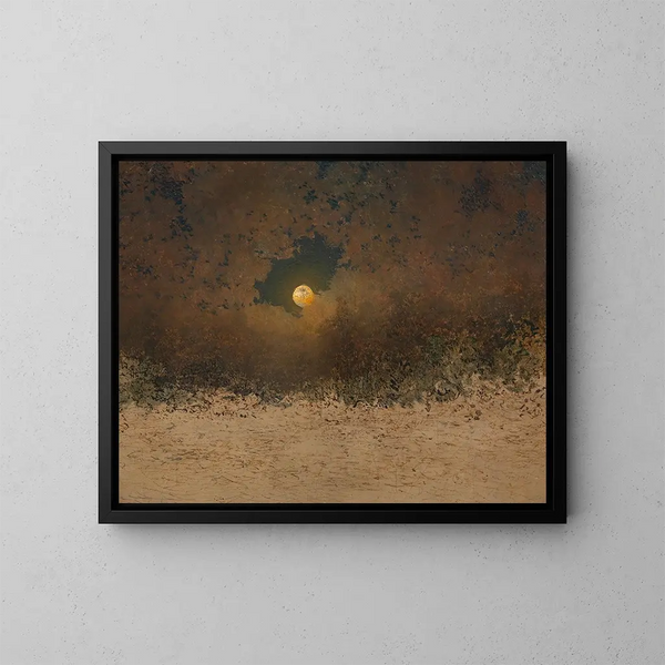 Paesaggio lunare con cielo nuvoloso - Adalbert Stifter — quadro incorniciato alla parete