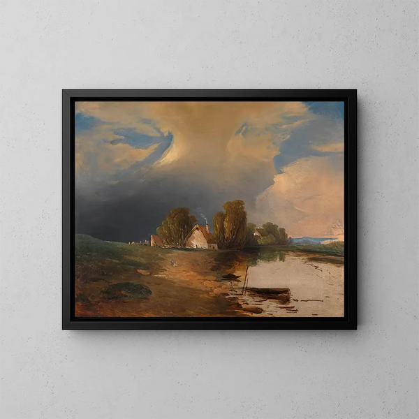 Parte delle praterie dell'ovest ungherese con tempesta in arrivo - Adalbert Stifter — quadro incorniciato alla parete