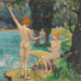 Adam e Eva Paradiso - Ludwig von Hofmann — vista dell’opera