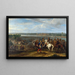 Louis XIV che attraversa i Paesi Biani a Lobith - Adam Frans van der Meulen — quadro incorniciato alla parete