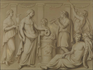 Adam Partnership - Ceremonial scene with Abundance and Piping Pan.webp