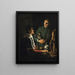 Due scultori di notte a Roma Doppio Ritratto di François Duquesnoy e Georg Petel - Adam de Coster — quadro incorniciato alla parete