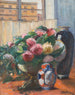 Nature morte alle peonie alla finestra - Adolf Abraham Behrmann — vista dell’opera