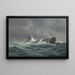 Sottomarino in mare - Adolf Bock — quadro incorniciato alla parete