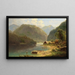 Una baita sul lago - Adolf Chwala — quadro incorniciato alla parete