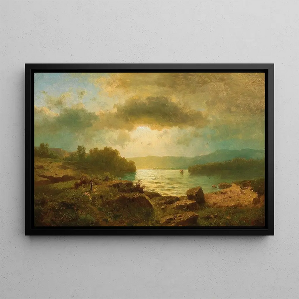 Adolf Chwala - Sunset on a Lake.webp