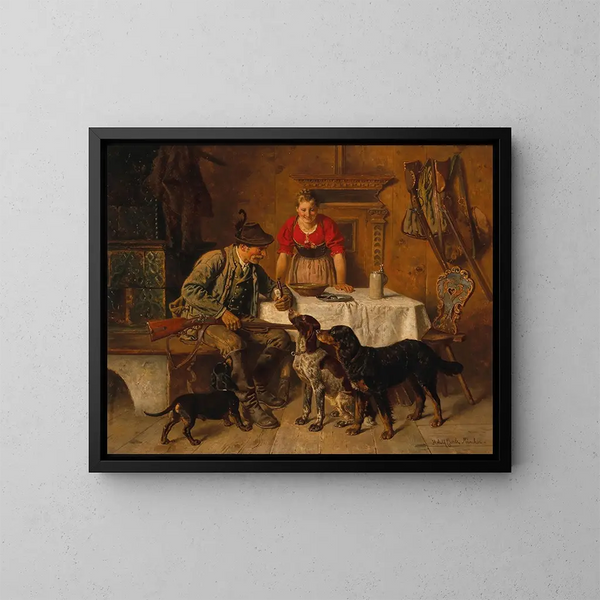 En route pour la chasse - Adolf Eberle — quadro incorniciato alla parete