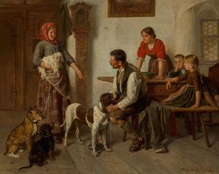 Il venditore di cani - Adolf Eberle — vista dell’opera