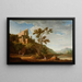 Paesaggio con Rovine di Castello - Adolf Fryderyk Harper — quadro incorniciato alla parete