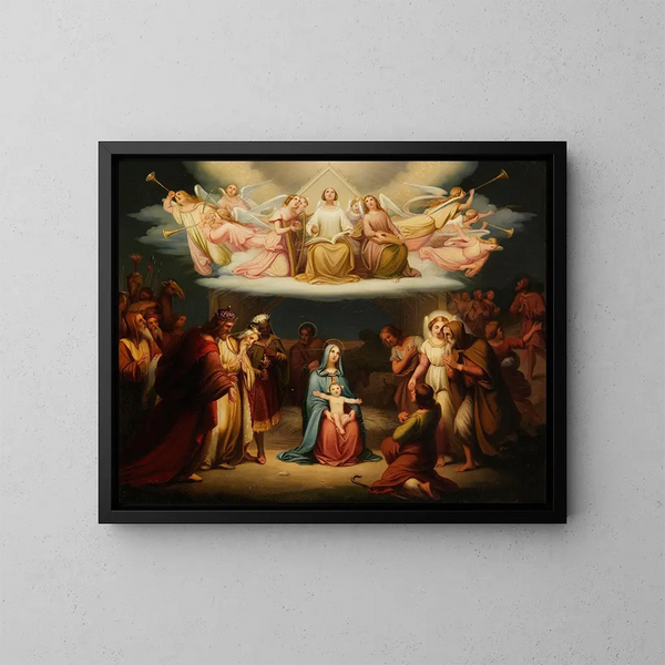 Adorazione - Adolf Gottlob Zimmermann — quadro incorniciato alla parete
