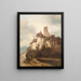 Città medievale - Adolf Gustav Thamm — quadro incorniciato alla parete