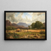 Raccolta di cereali in montagna - Adolf Heinrich Lier — quadro incorniciato alla parete