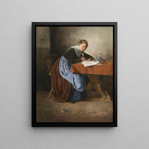 La lettera d'amore - Adolf Hölzel — quadro incorniciato alla parete