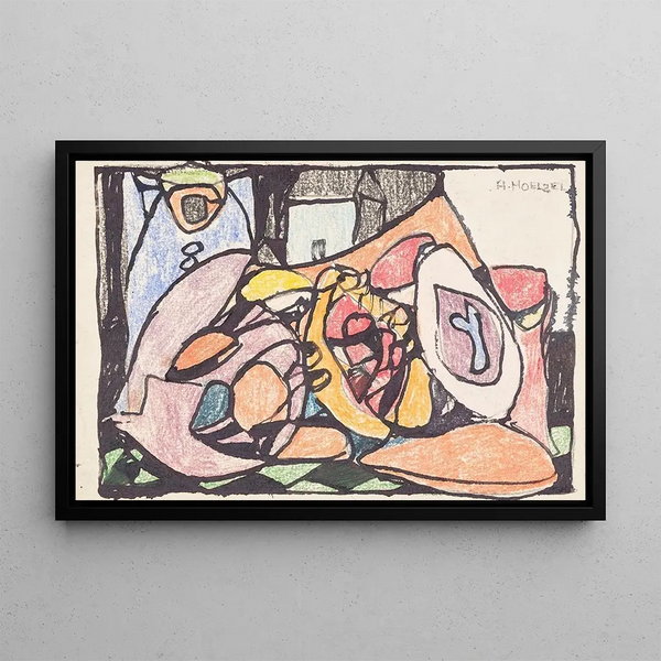 Carta d'invito colorata - Adolf Hölzel — quadro incorniciato alla parete