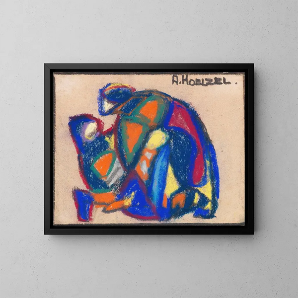 Composition figurativa del figlio prodigo - Adolf Hölzel — quadro incorniciato alla parete