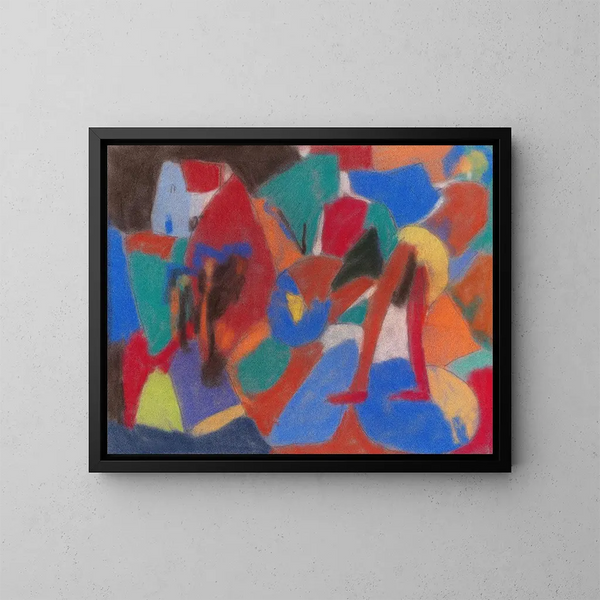 Figura in un paesaggio - Adolf Hölzel — quadro incorniciato alla parete