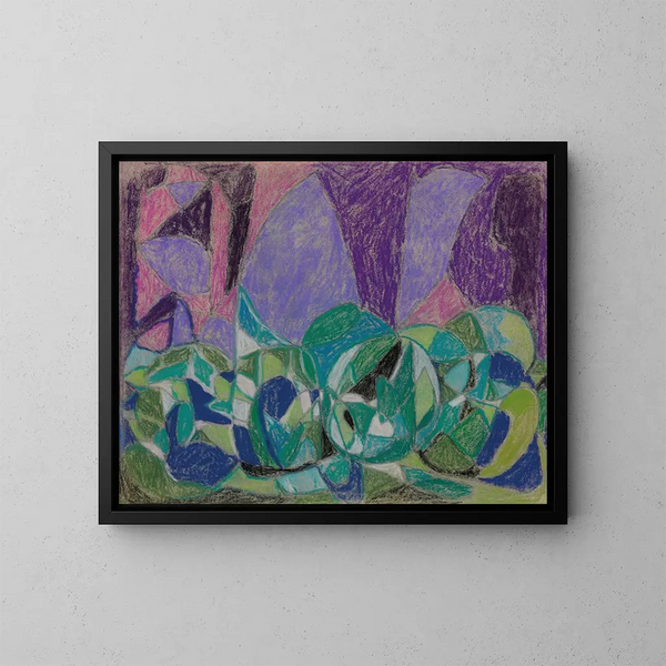 Grande composizione - Adolf Hölzel — quadro incorniciato alla parete