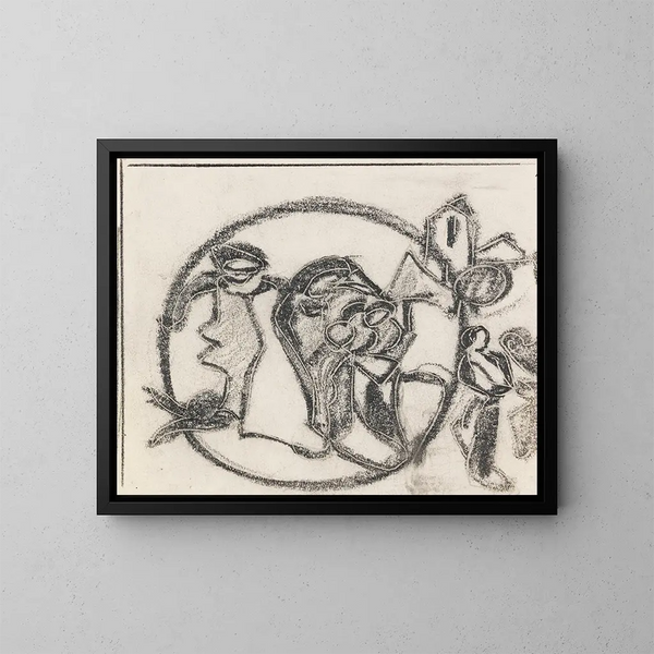 Dans le cercle - Adolf Hölzel — quadro incorniciato alla parete