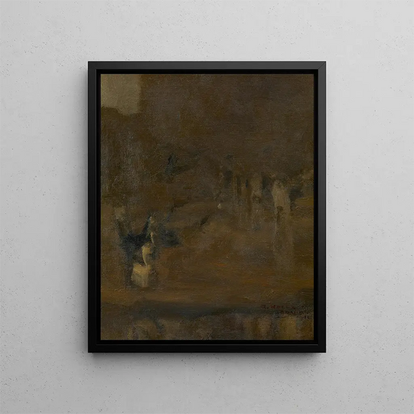Studio paesaggistico di Dachau - Adolf Hölzel — quadro incorniciato alla parete