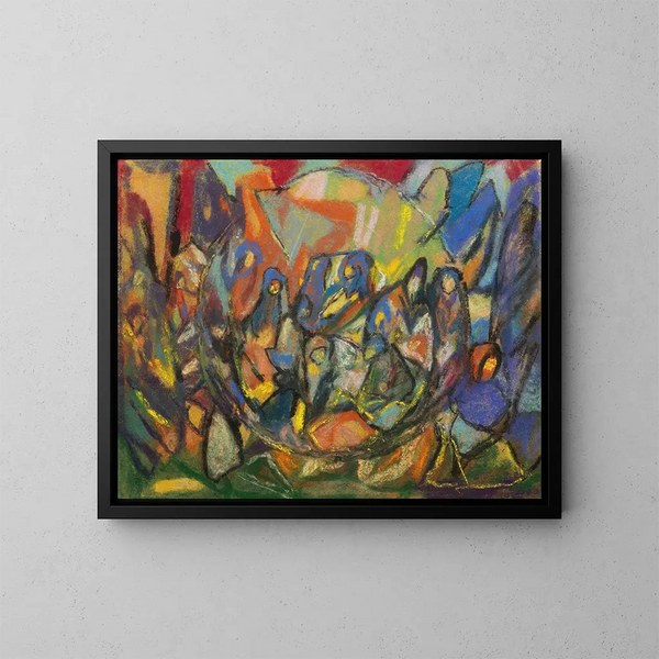 Composition de figures sans titre - Adolf Hölzel — quadro incorniciato alla parete