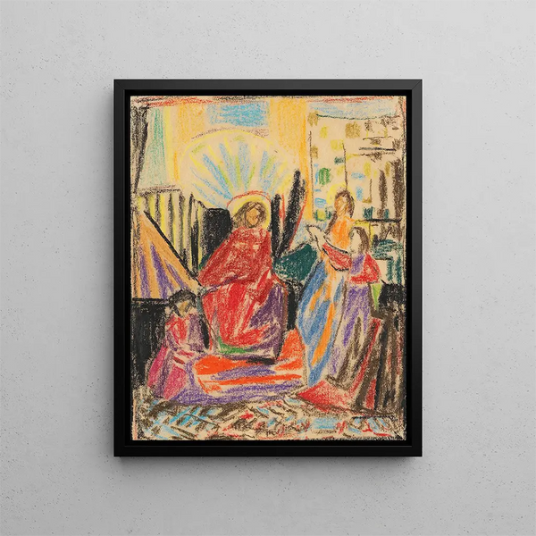 Motivo religioso - Adolf Hölzel — quadro incorniciato alla parete