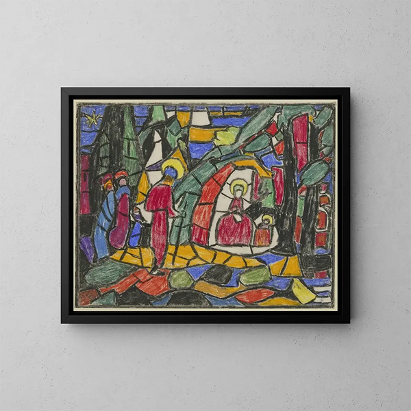 La Natività - Adolf Hölzel — quadro incorniciato alla parete