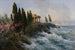 Paesaggio mediterraneo con tempio antico - Adolf Kaufmann — vista dell’opera