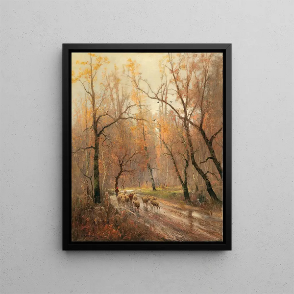 Bergère de retour à la maison - Adolf Kaufmann — quadro incorniciato alla parete