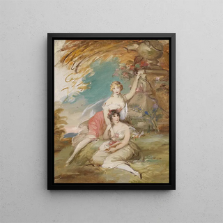 Adolf Pirsch - Zwei Grazien in Landschaft.webp