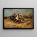 Cavalli arabi - Adolf Schreyer — quadro incorniciato alla parete