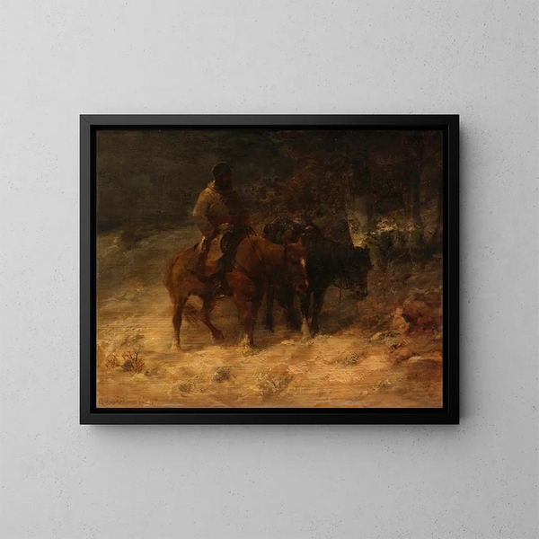 Le Retour - Adolf Schreyer — quadro incorniciato alla parete