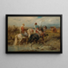 che attraversa un ruscello - Adolf Schreyer — quadro incorniciato alla parete