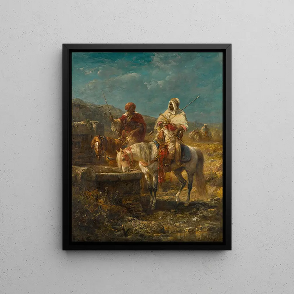 Adolf Schreyer - Horsemen at a Well.webp